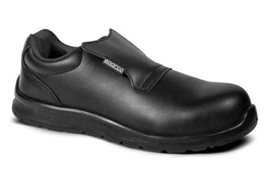 Mocassino SPARCO COSY antinfortunistico nero con puntale vetroresina amagnetico, isolante, resistente a 200J.
ESD S2 SR FO - EN ISO
Metal Free